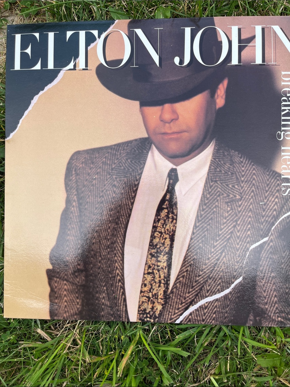Elton John - Breaking Hearts Vinyl Album (Black & Gray Cover)